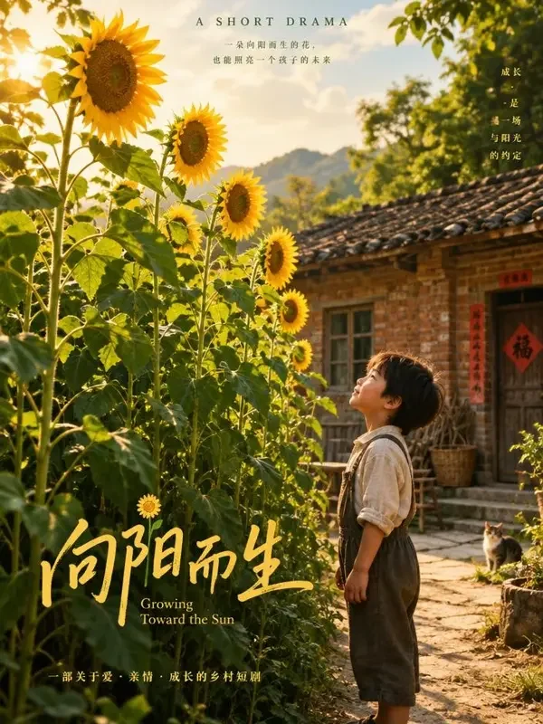 《老屋门前的向日葵》- 黄豆短剧亲情治愈短剧封面